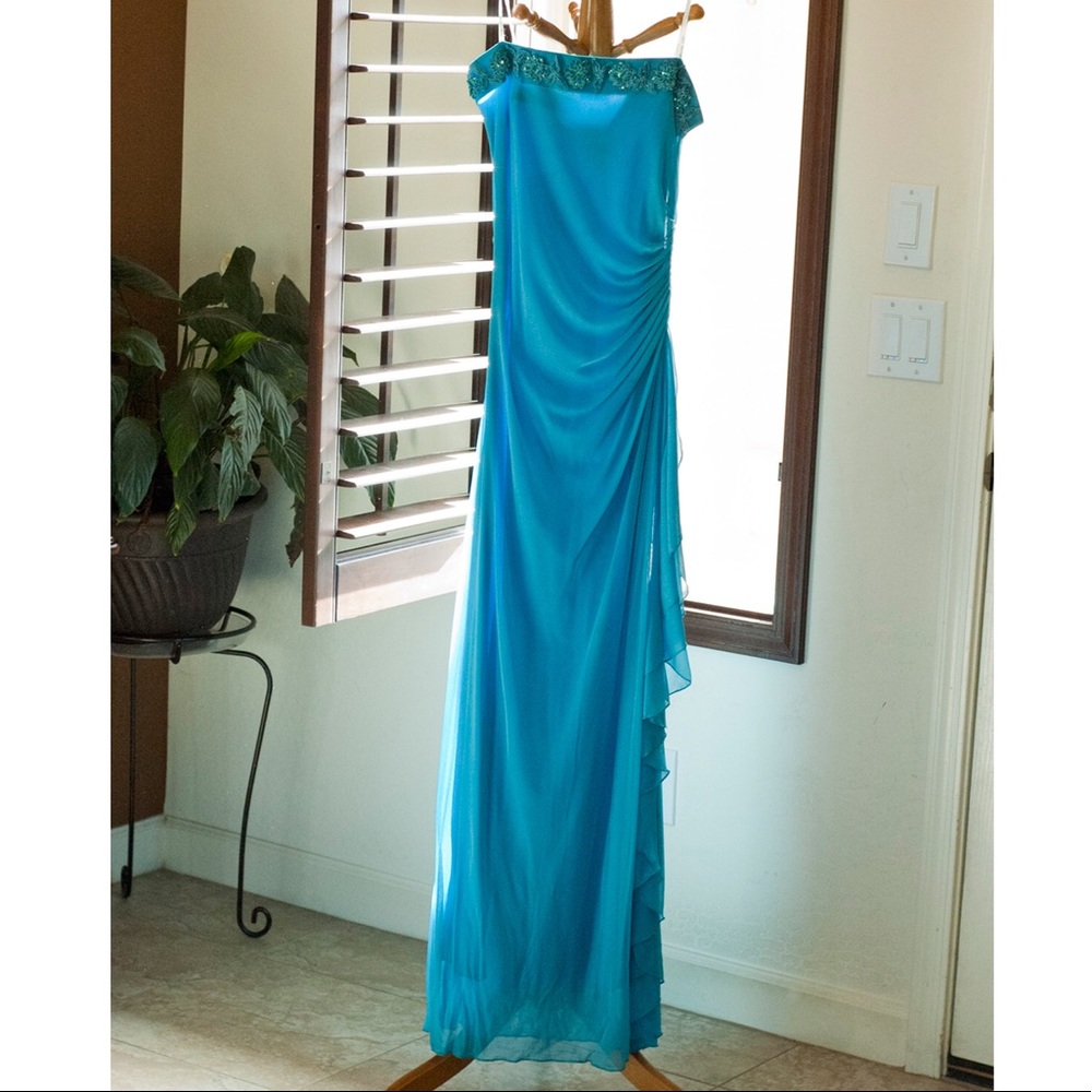 Strapless Floor Length Junior Prom Dress